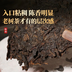 Pu'er ripe tea, Menghai old tree five-year-aged ancient tree tea, Yunnan seven-son cake.