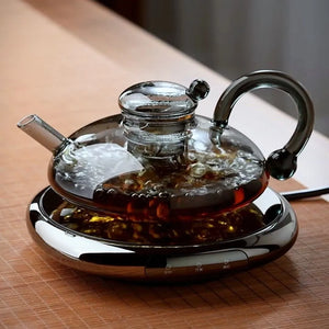 Glass teapot rat tail pot household kettle coffee pot Nordic style tea set set high temperature resistance and good appearance