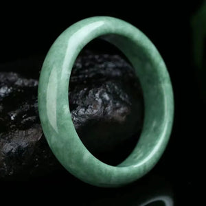 Natural emerald color Guizhou jade bracelet female genuine dark green floating flower jade bracelet