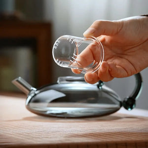 Glass teapot rat tail pot household kettle coffee pot Nordic style tea set set high temperature resistance and good appearance