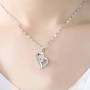 Silver necklace women's S999 sterling silver clavicle chain genuine four-leaf clover pendant sweet and simple Japanese and Korean version pure silver jewelry