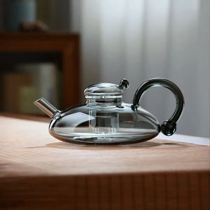 Glass teapot rat tail pot household kettle coffee pot Nordic style tea set set high temperature resistance and good appearance