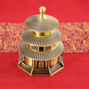 Creative pure copper Temple of Heaven incense burner home indoor agarwood sandalwood disc aromatherapy incense burner antique tea ceremony aromatherapy burner ornaments