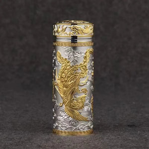 Kowloon cup, dragon and phoenix embossed thermos cup, silver ion craft cup, high-end business gift cup, health care cup