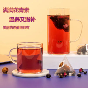 Independent packaging of Rosa roxburghii, rose, black goji berry, dried mulberry, and Poria cocos tea for whitening, regulating Qi and blood, nourishing health, and maintaining beauty