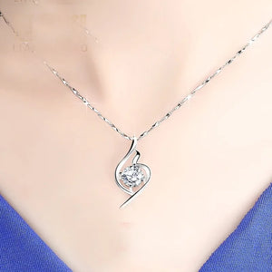 Silver necklace women's S999 sterling silver clavicle chain genuine four-leaf clover pendant sweet and simple Japanese and Korean version pure silver jewelry