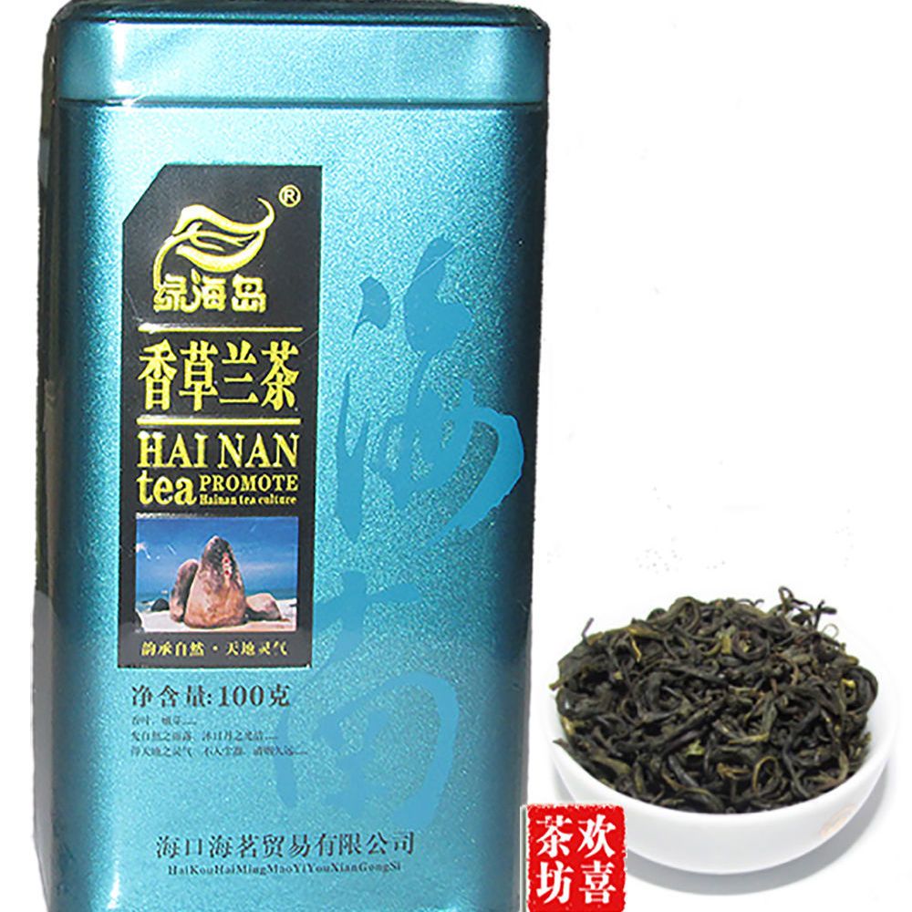 绿茶 新茶 茶叶 香草兰绿茶100克 海南特产 包邮罐装