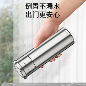 Traditional and simplified tea and water separation thermos cup men's high-end tea cup 316 seamless stainless steel portable car water cup