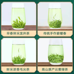 Lian Ning Xiang Four Green Tea Combination 2024 New Tea Authentic Maojian Tender Buds Biluo Chun Longjing Alpine Green Tea Canned